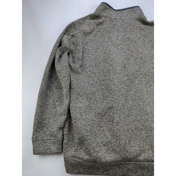 Mens Eddie Bauer Radiator Fleece Snap Mock Pullover Sweater XXL 2XL Gray Heather - Picture 5 of 11